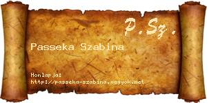 Passeka Szabina névjegykártya